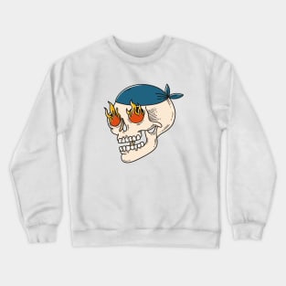 Flaming Skull Crewneck Sweatshirt